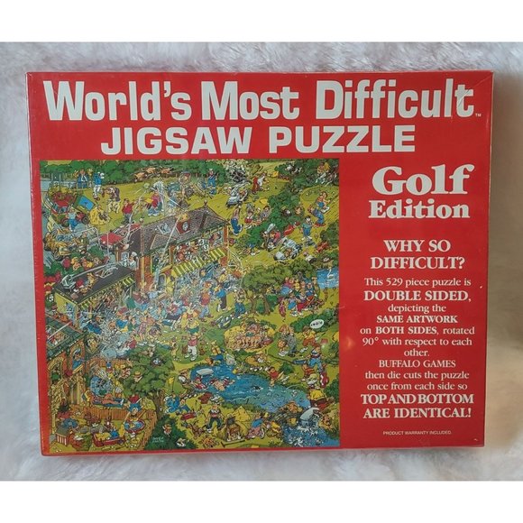 World's Most Difficult Jigsaw Puzzle Golf Edition Double Sided 529 Pieces - Picture 1 of 3